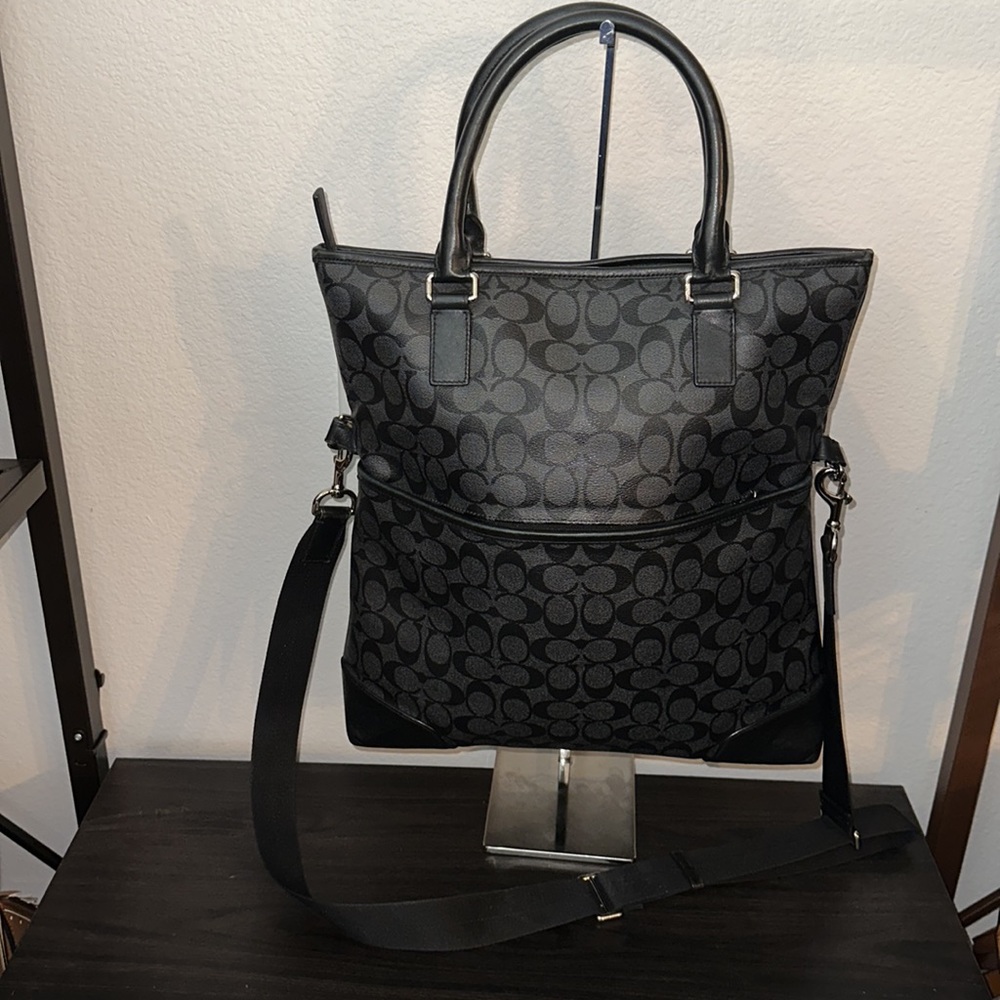 Coach Signature Heritage Foldover F71103 Men's Signature Line Handbag,Shoulde... - Picture 5 of 9